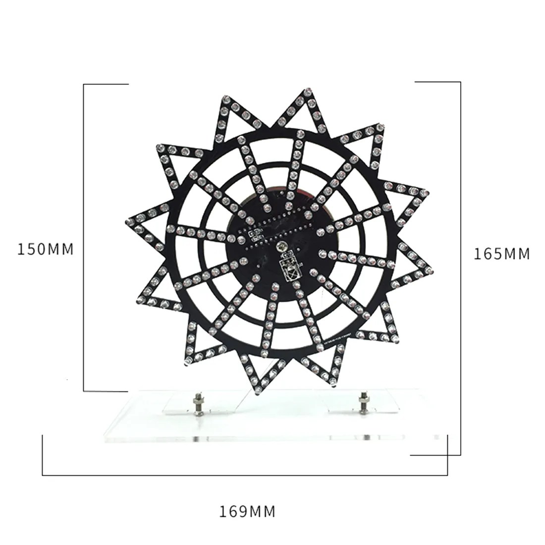 Diy Colorful Led Ferris Wheel Kit With Infrared Remote Automatic Rotating Decorative Electronic Components - 3 Diy Colorful Led Ferris Wheel Kit With Infrared Remote Automatic Rotating Decorative Electronic Components - 3