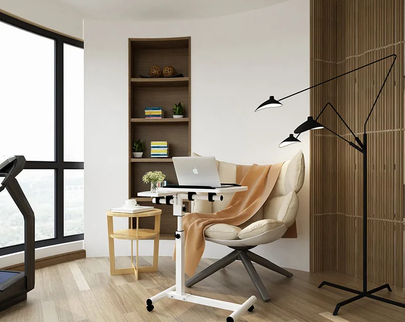 Adjustable Portable Folding Laptop Desk Bedside Home Study Table Movable Computer Workstation - 12
