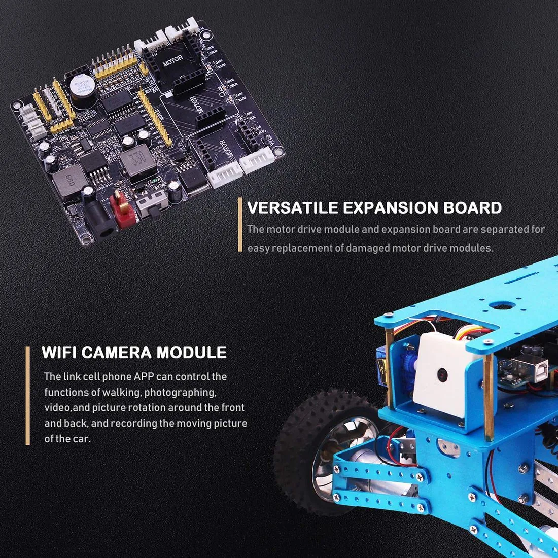 6wd Arduino Uno Offroad Robot Car Diy Kit With Camera Ideal For Programming Intelligent Education And Learning - 1