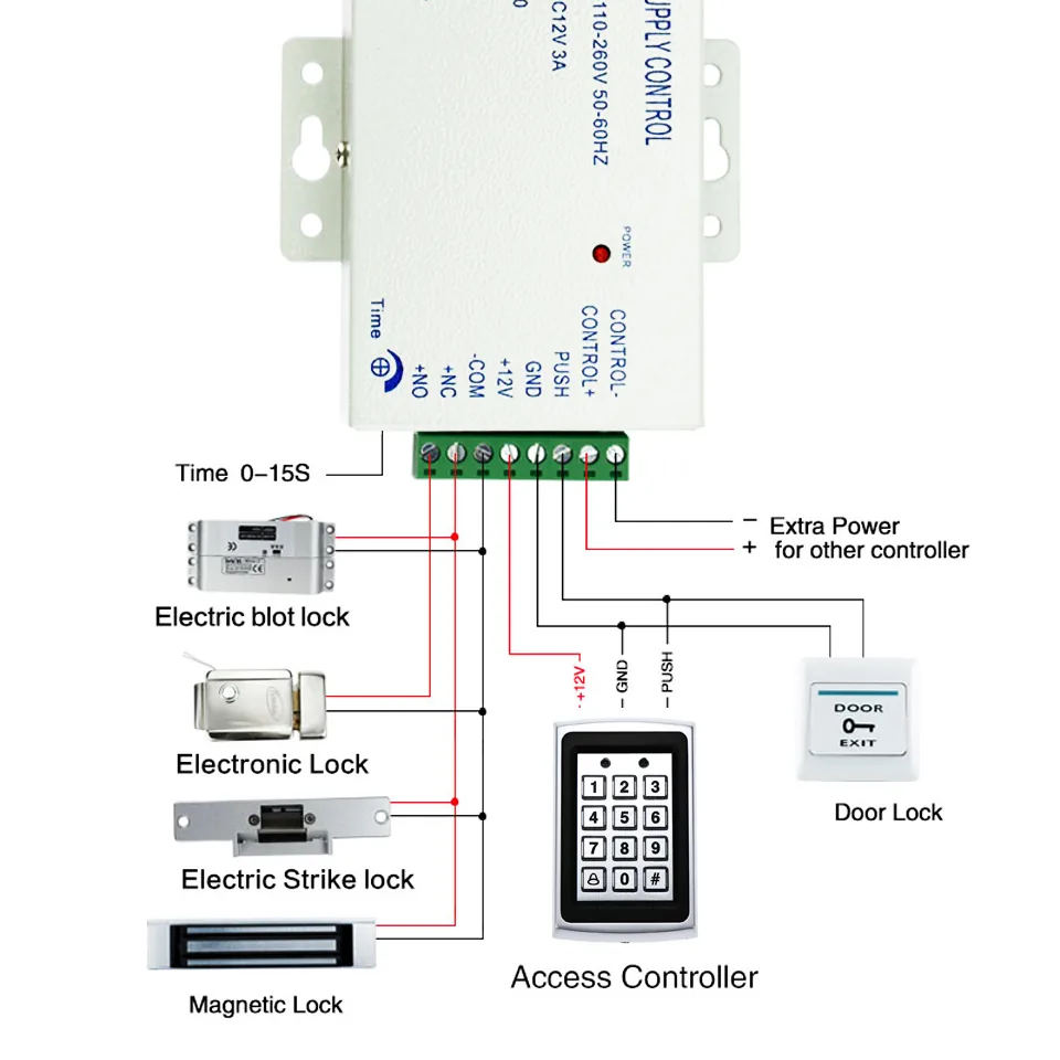 Advanced Waterproof Metal Rfid Door Access Control Keypad 1000 User Capacity 10 Key Fobs Included - 4 Advanced Waterproof Metal Rfid Door Access Control Keypad 1000 User Capacity 10 Key Fobs Included - 4