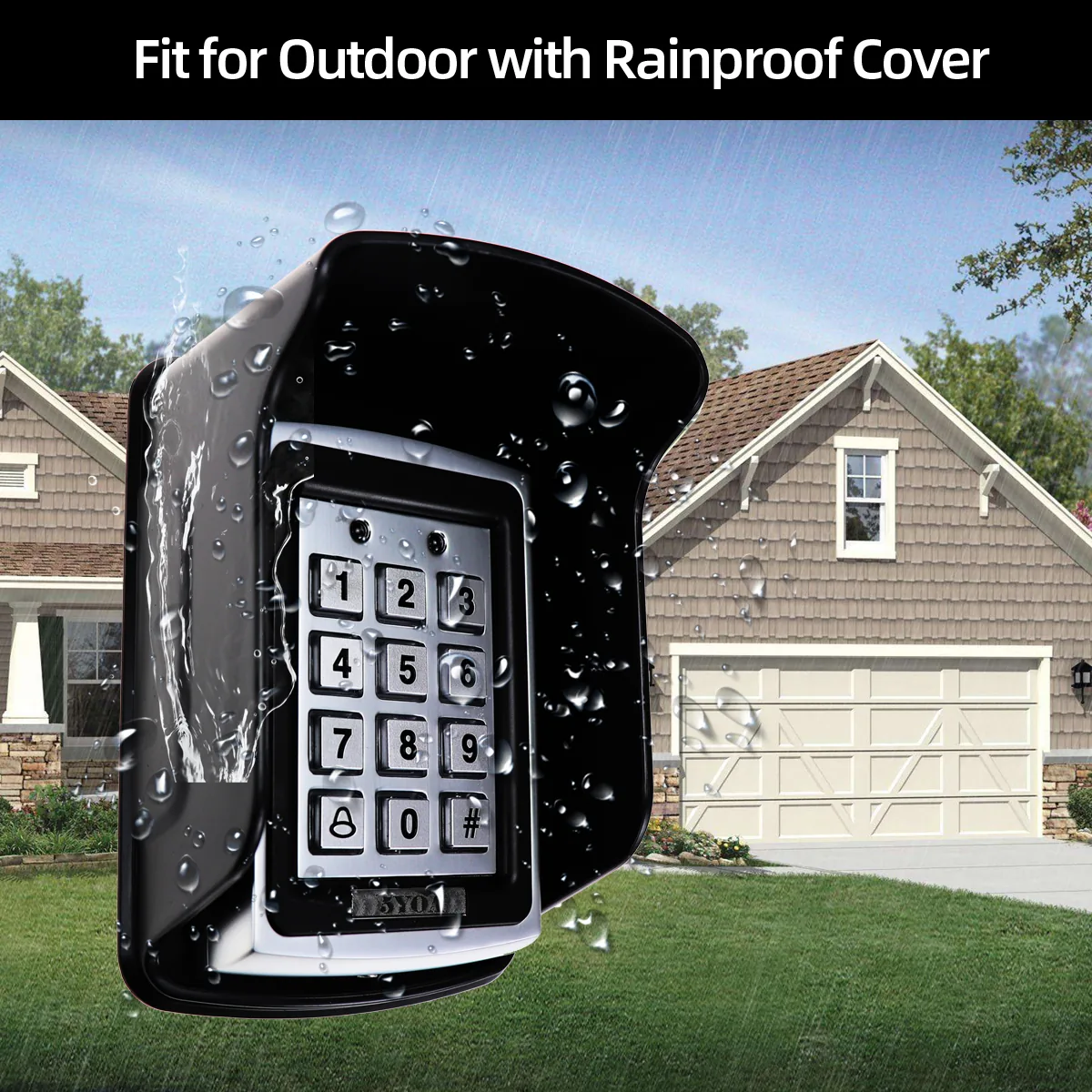 Advanced Waterproof Metal Rfid Door Access Control Keypad 1000 User Capacity 10 Key Fobs Included - 2 Advanced Waterproof Metal Rfid Door Access Control Keypad 1000 User Capacity 10 Key Fobs Included - 2