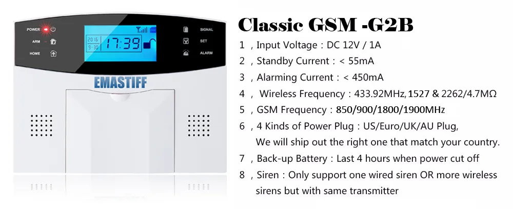 Wired Wireless Home Security Alarm System Wifi Gsm Intercom With Remote Control Siren Sensor Kit For Ios Android - 4 Wired Wireless Home Security Alarm System Wifi Gsm Intercom With Remote Control Siren Sensor Kit For Ios Android - 4