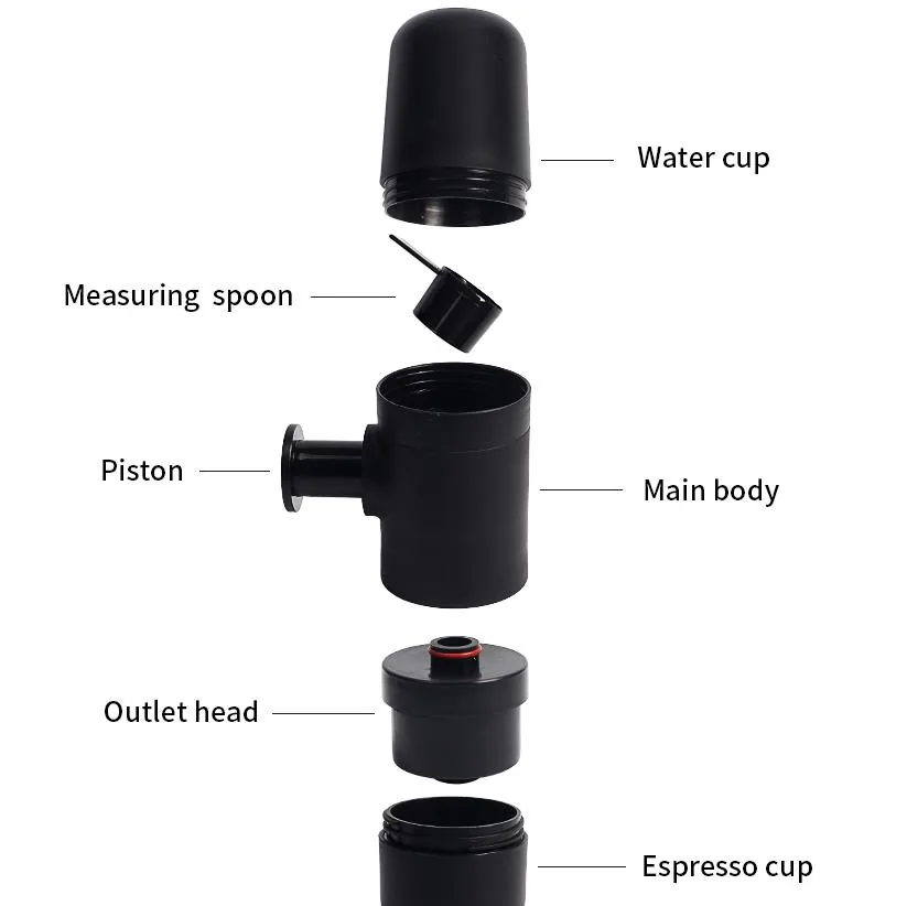 Portable Mini Handheld Espresso Coffee Machine Manual Pressing Maker For Home Office Travel Use - 4
