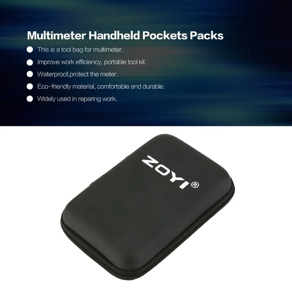 Waterproof Multimeter Case Multitester Organizer Bag With Pockets Durable Instrument Meter Tester Tool Package - 4