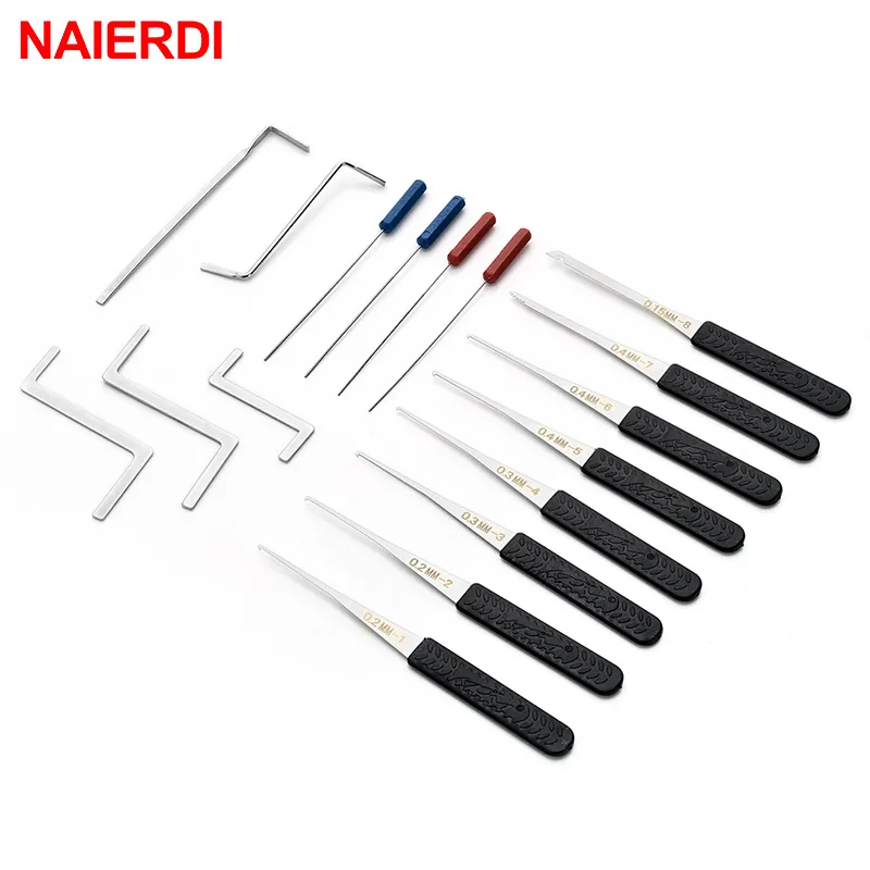 Naierdi 17piece Stainless Steel Locksmith Tools Set Diy Auto Extractor Lock Pick Broken Key Removal - 2 Naierdi 17piece Stainless Steel Locksmith Tools Set Diy Auto Extractor Lock Pick Broken Key Removal - 2