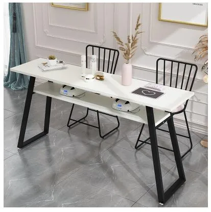Doublesided Modern Nail Table And Chair Set Economy Durable Simple Design For Beauty Salons - 5 Doublesided Modern Nail Table And Chair Set Economy Durable Simple Design For Beauty Salons - 5