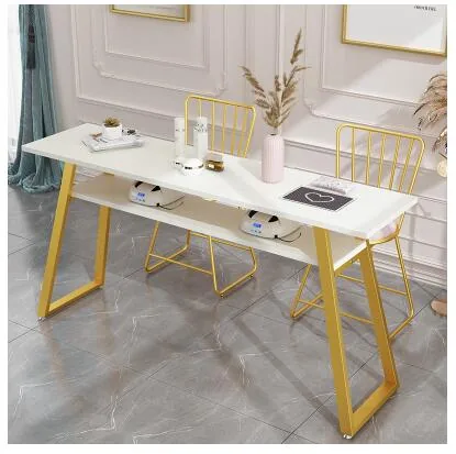 Doublesided Modern Nail Table And Chair Set Economy Durable Simple Design For Beauty Salons - 6 Doublesided Modern Nail Table And Chair Set Economy Durable Simple Design For Beauty Salons - 6