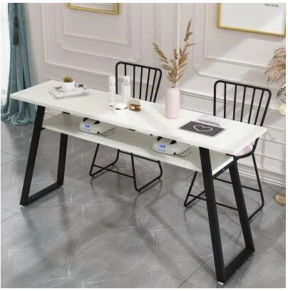 Doublesided Modern Nail Table And Chair Set Economy Durable Simple Design For Beauty Salons - 7 Doublesided Modern Nail Table And Chair Set Economy Durable Simple Design For Beauty Salons - 7
