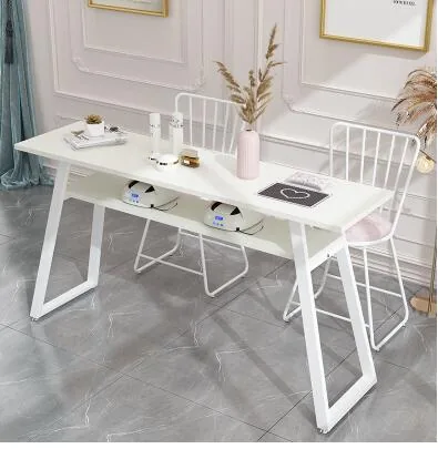 Doublesided Modern Nail Table And Chair Set Economy Durable Simple Design For Beauty Salons - 9 Doublesided Modern Nail Table And Chair Set Economy Durable Simple Design For Beauty Salons - 9