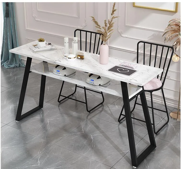 Doublesided Modern Nail Table And Chair Set Economy Durable Simple Design For Beauty Salons - 30 Doublesided Modern Nail Table And Chair Set Economy Durable Simple Design For Beauty Salons - 30
