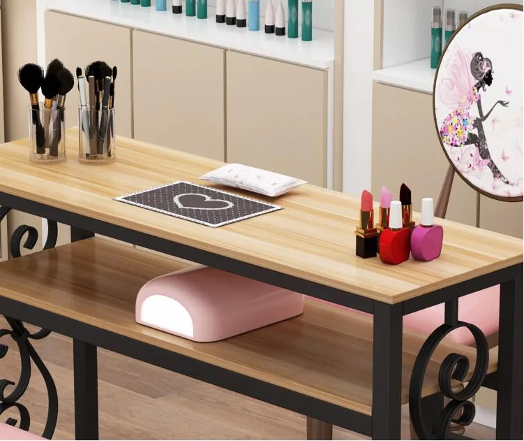 Affordable Luxury Manicure Table Chair Set Double Or Single Simple Elegant Design For Beauty Salons - 26