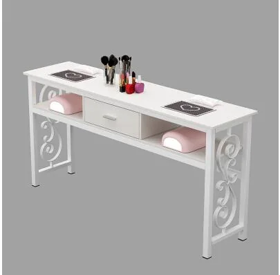 Affordable Luxury Manicure Table Chair Set Double Or Single Simple Elegant Design For Beauty Salons - 1