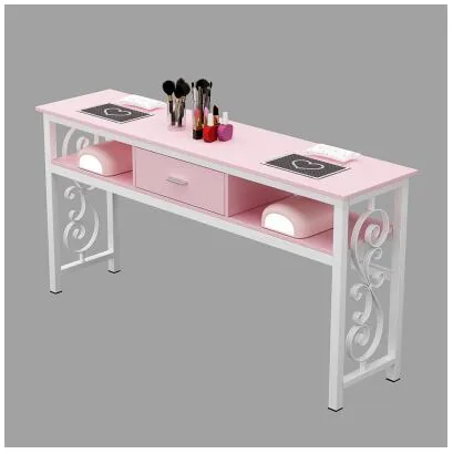 Affordable Luxury Manicure Table Chair Set Double Or Single Simple Elegant Design For Beauty Salons - 3