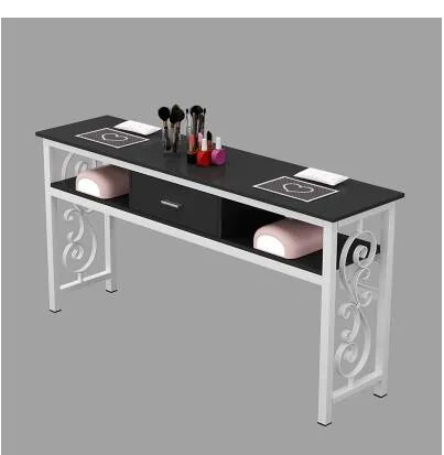 Affordable Luxury Manicure Table Chair Set Double Or Single Simple Elegant Design For Beauty Salons - 4