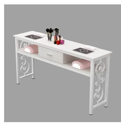 Affordable Luxury Manicure Table Chair Set Double Or Single Simple Elegant Design For Beauty Salons - 5