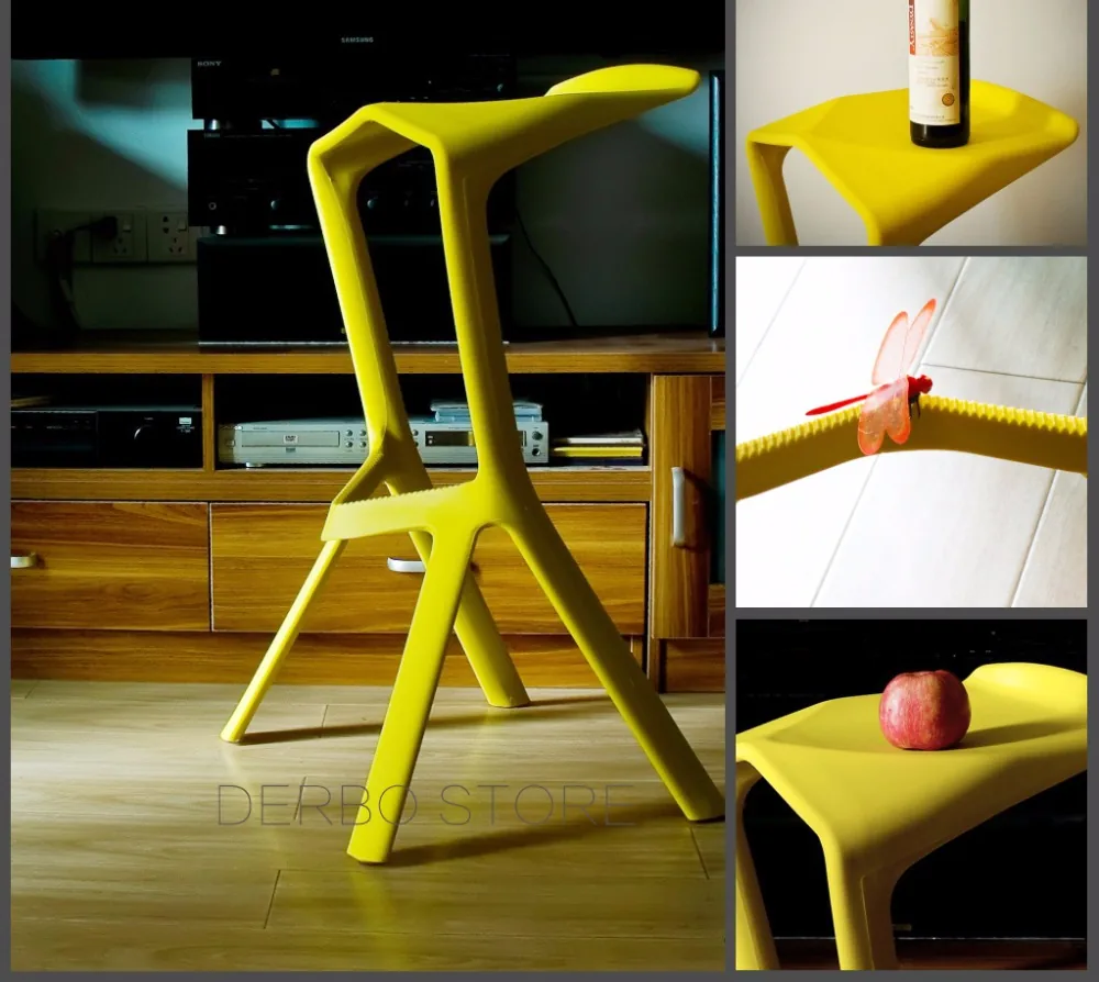 Contemporary Stackable Plastic Bar Stool Chair For Kitchen Cafe Counter Dining And Drinking Areas - 12 Contemporary Stackable Plastic Bar Stool Chair For Kitchen Cafe Counter Dining And Drinking Areas - 12