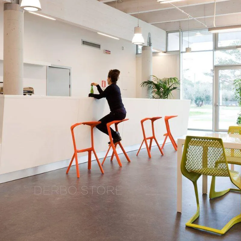 Contemporary Stackable Plastic Bar Stool Chair For Kitchen Cafe Counter Dining And Drinking Areas - 3 Contemporary Stackable Plastic Bar Stool Chair For Kitchen Cafe Counter Dining And Drinking Areas - 3