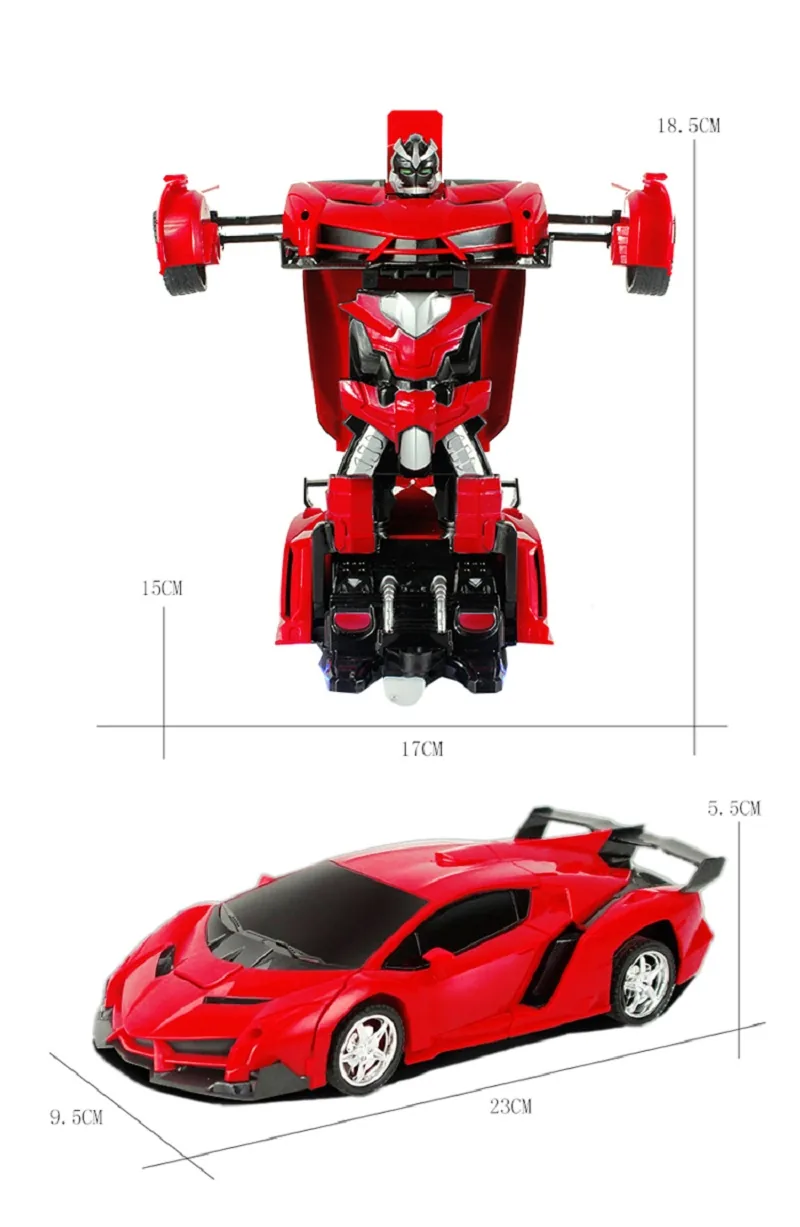 2in1 Transformer Rc Car And Robot Model Remote Control Sports Vehicle Interactive Fighting Toy Gift - 2
