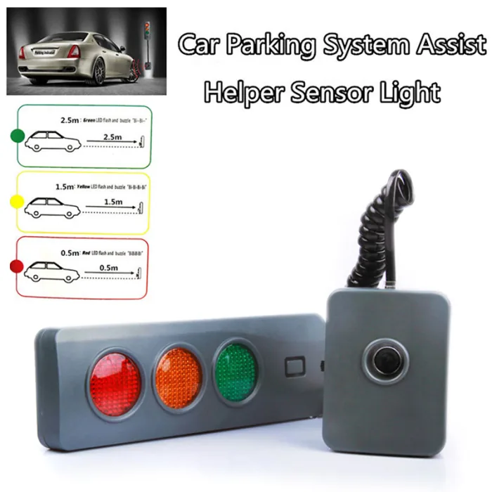 Home Garage Parking Assist System Sensor Kit Distance Guide Stopaid Safelight Technology - 1 Home Garage Parking Assist System Sensor Kit Distance Guide Stopaid Safelight Technology - 1