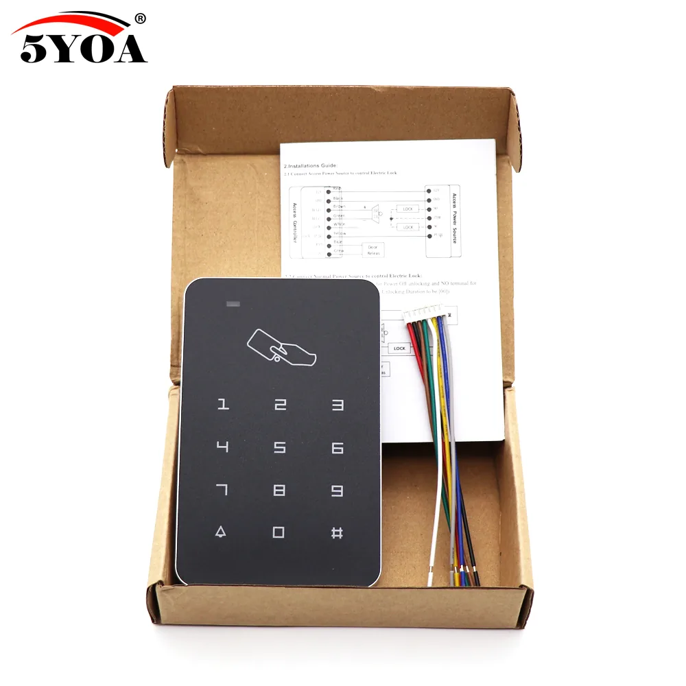 Waterproof Rfid Access Controller Standalone Keypad Digital Card Reader Door Lock System With Rainproof Cover - 4