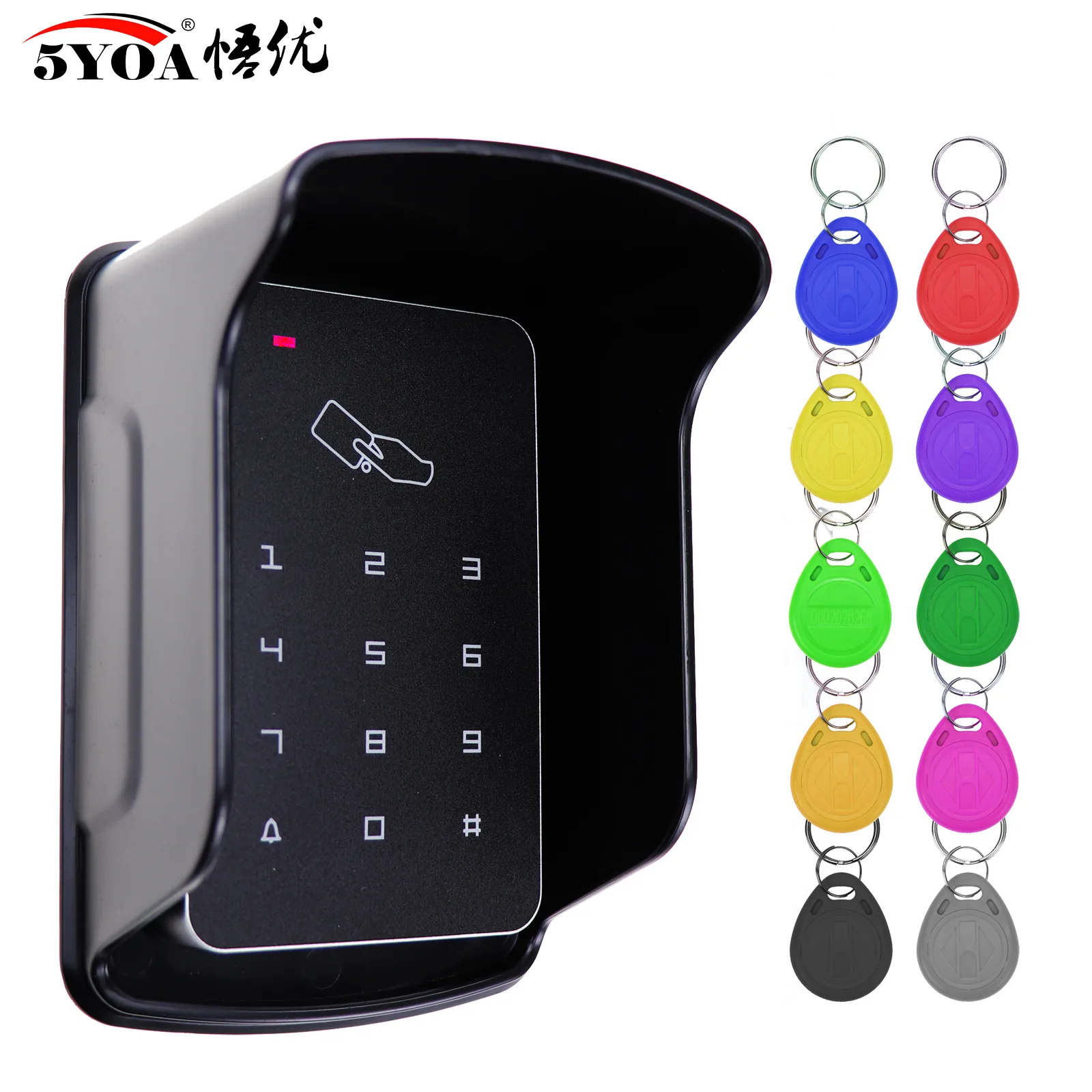 Waterproof Rfid Access Controller Standalone Keypad Digital Card Reader Door Lock System With Rainproof Cover - 1