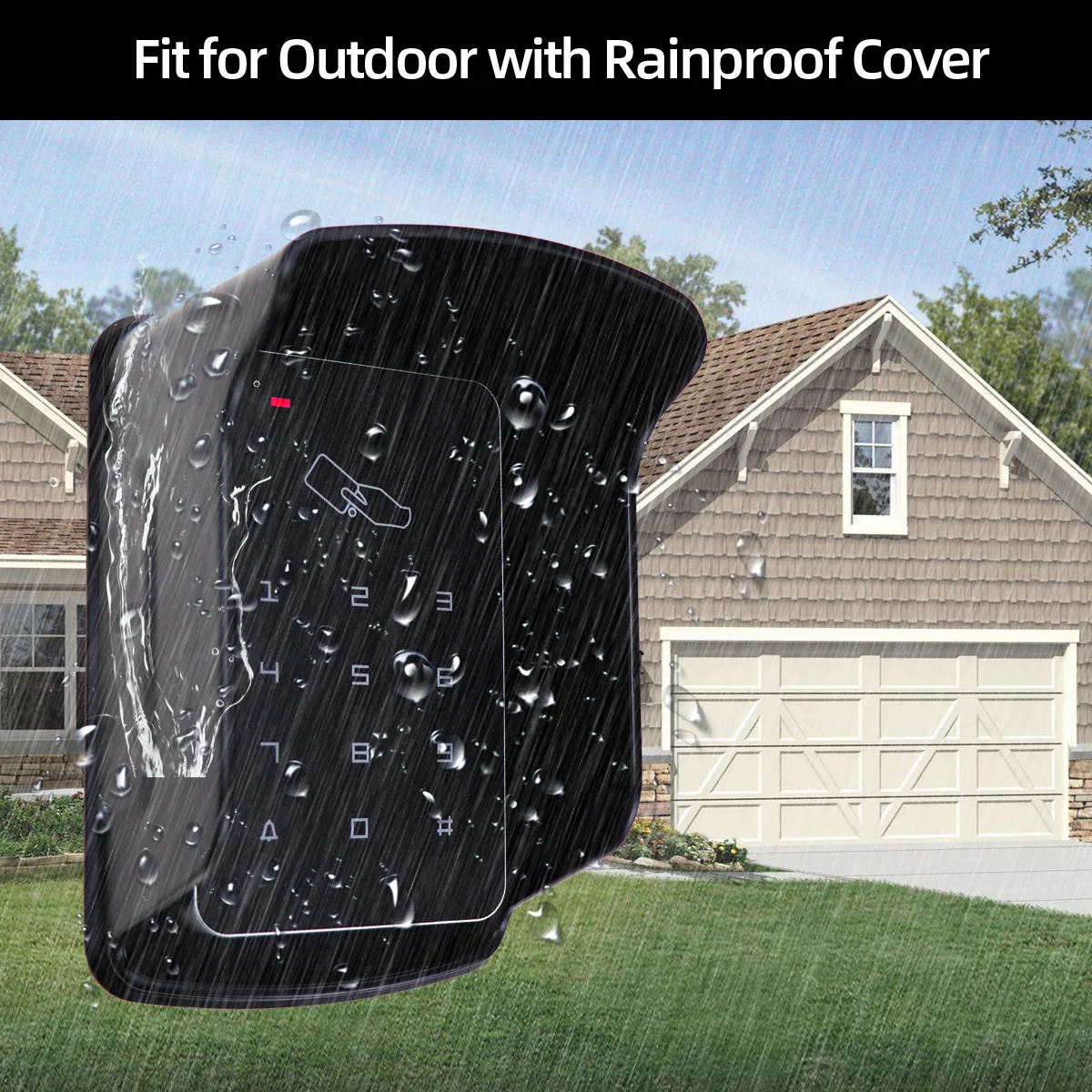 Waterproof Rfid Access Controller Standalone Keypad Digital Card Reader Door Lock System With Rainproof Cover - 2