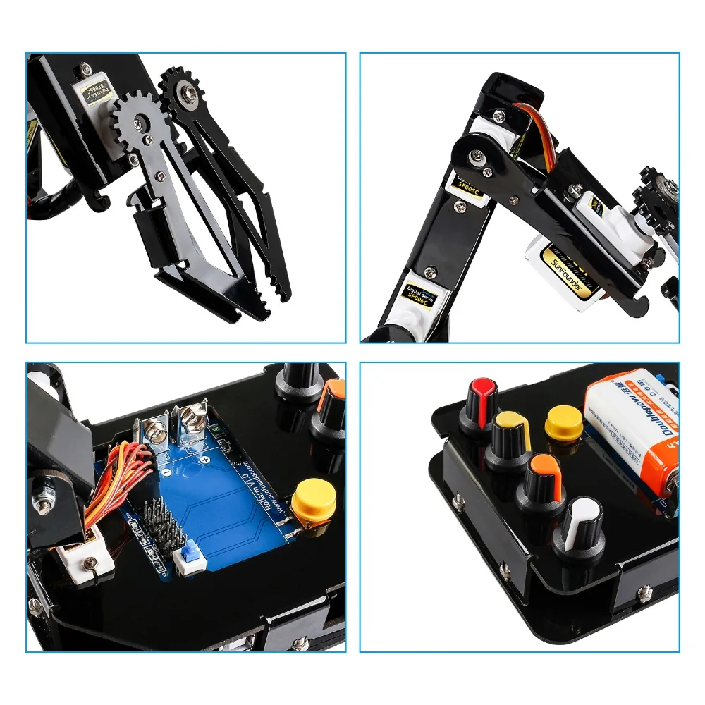 Sunfounder 4axis Servo Control Programmable Rc Robot Arm Kit Diy Educational Arduino Toy For Children - 5 Sunfounder 4axis Servo Control Programmable Rc Robot Arm Kit Diy Educational Arduino Toy For Children - 5