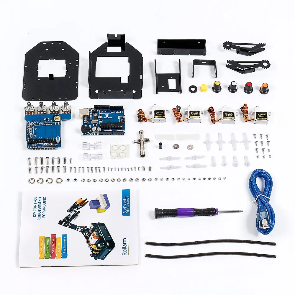 Sunfounder 4axis Servo Control Programmable Rc Robot Arm Kit Diy Educational Arduino Toy For Children - 7 Sunfounder 4axis Servo Control Programmable Rc Robot Arm Kit Diy Educational Arduino Toy For Children - 7