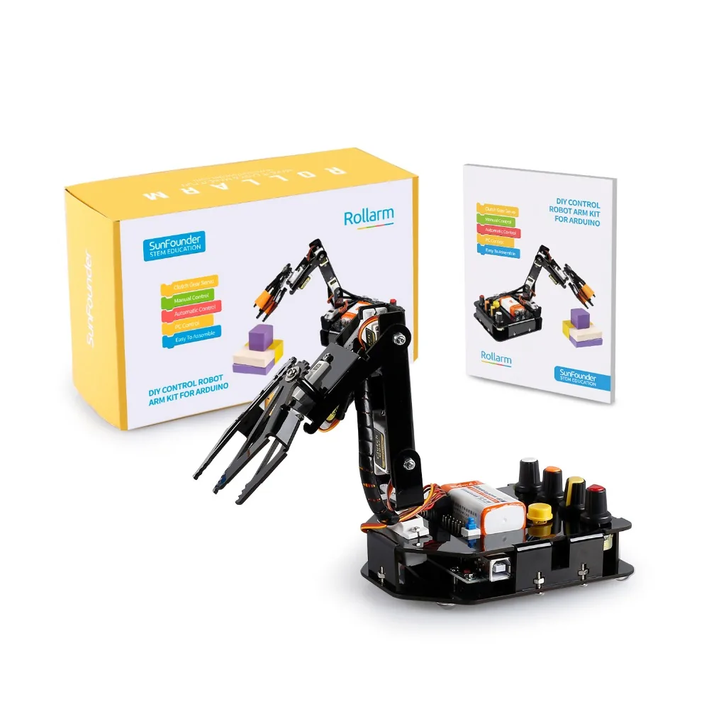Sunfounder 4axis Servo Control Programmable Rc Robot Arm Kit Diy Educational Arduino Toy For Children - 8 Sunfounder 4axis Servo Control Programmable Rc Robot Arm Kit Diy Educational Arduino Toy For Children - 8