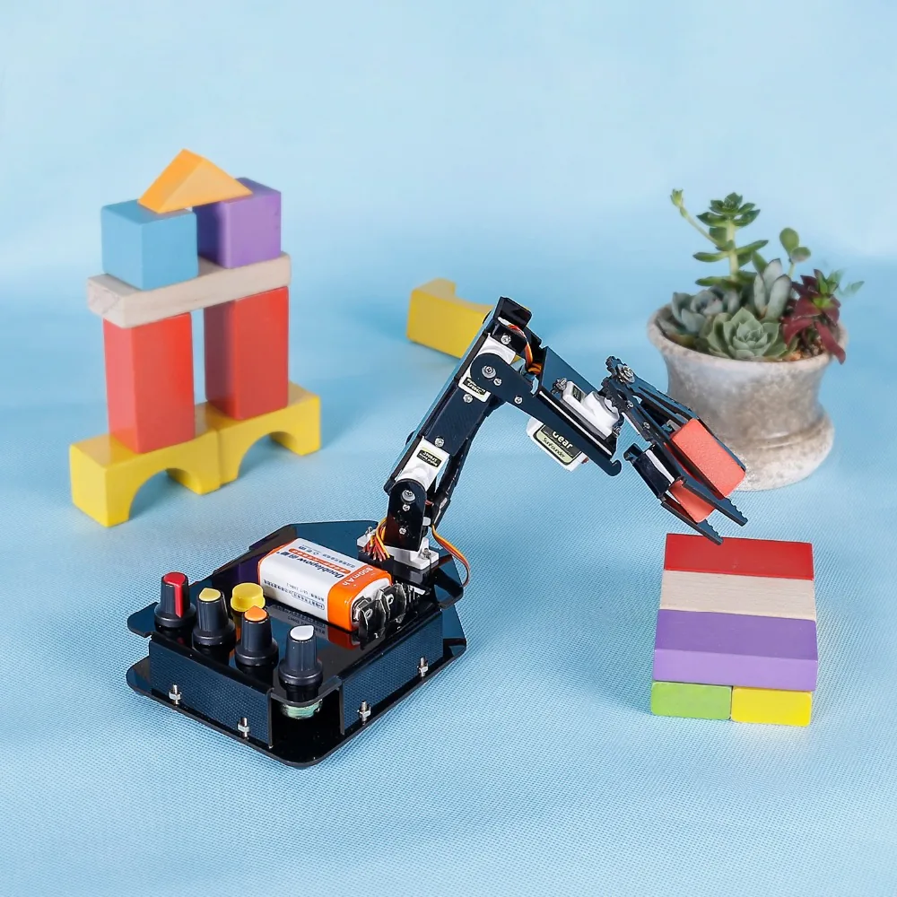 Sunfounder 4axis Servo Control Programmable Rc Robot Arm Kit Diy Educational Arduino Toy For Children - 2 Sunfounder 4axis Servo Control Programmable Rc Robot Arm Kit Diy Educational Arduino Toy For Children - 2