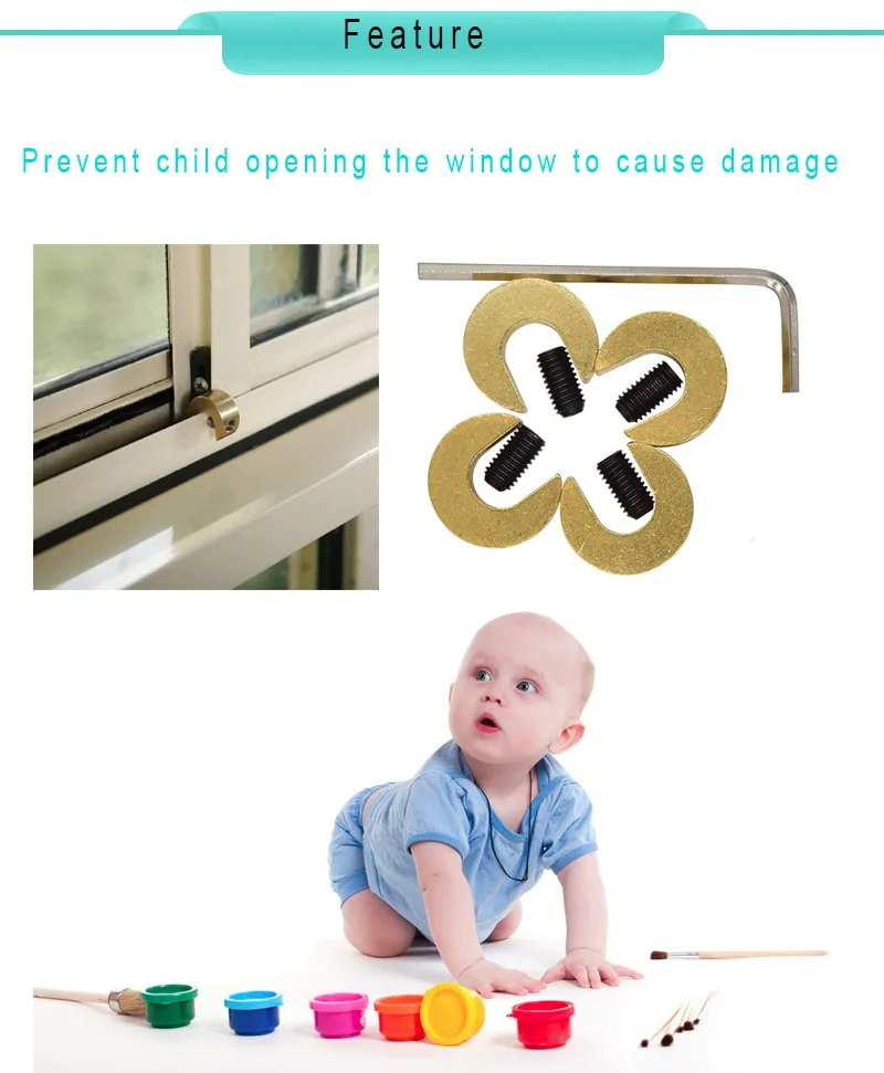 Tusunny Baby Safety Window Locks 4 Pack Childproof Fall Prevention Security Restrictor For Kids Protection - 1 Tusunny Baby Safety Window Locks 4 Pack Childproof Fall Prevention Security Restrictor For Kids Protection - 1