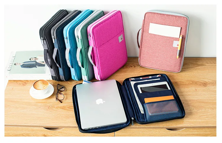 Waterproof A4 File Folder Bag Document Storage Organizer For Notebooks Pens Computers Ideal Student Gift - 12