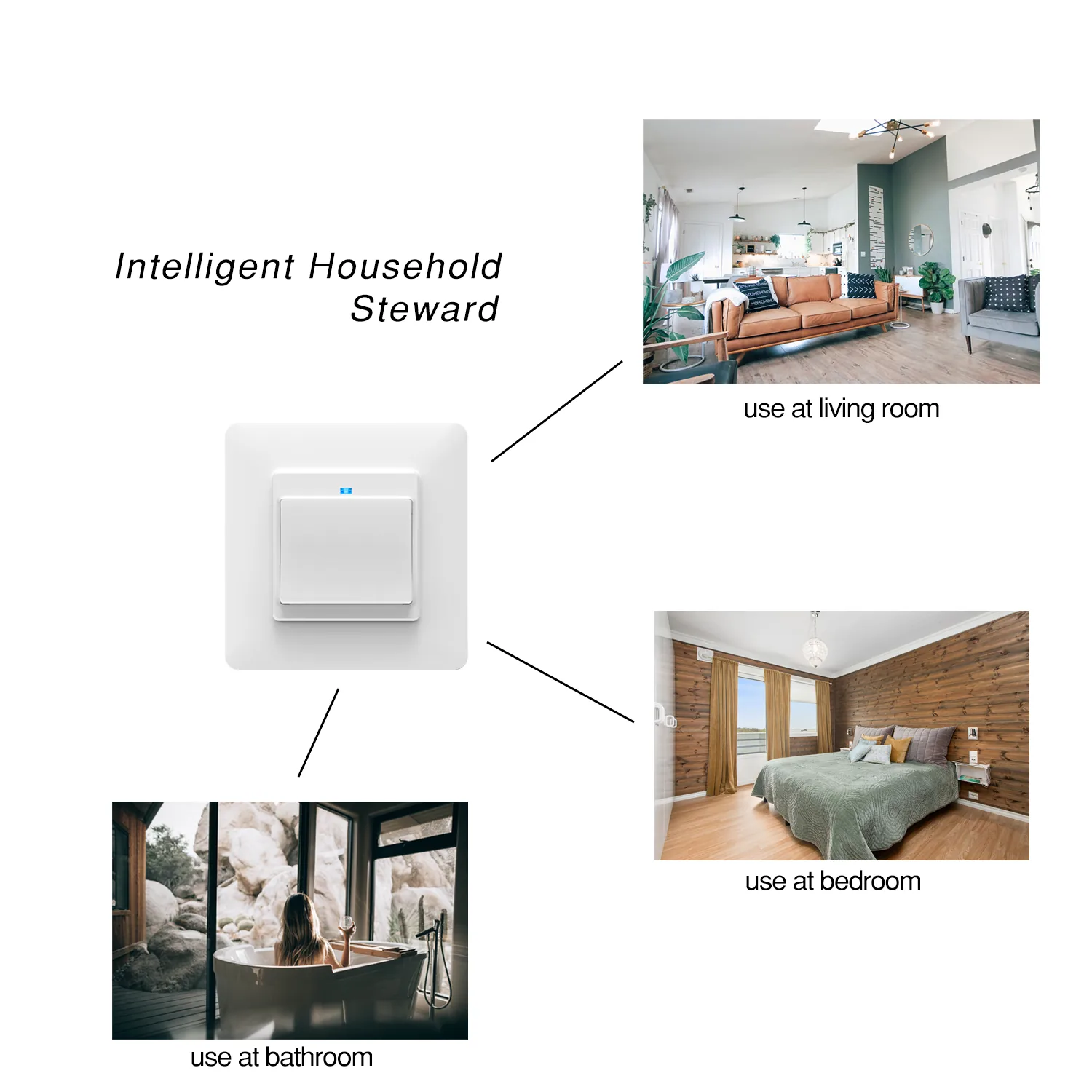 Wifi Wall Switch Socket Outlet Wireless Remote Control Compatible With Alexa Google Home Eu Tuya Life Push Button - 8