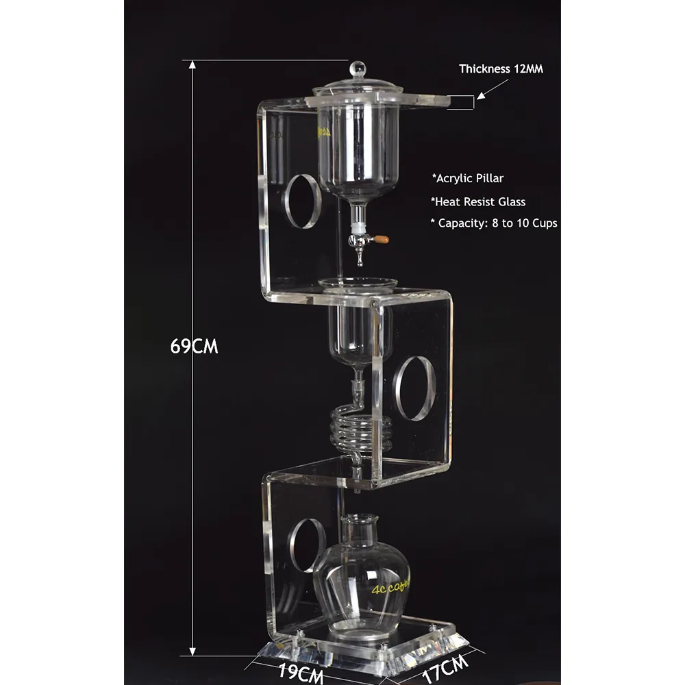 Yuewo 4c Cold Brew Coffee Maker Reusable Glass Filter Drip Machine Ice Coffee Water Pot - 2