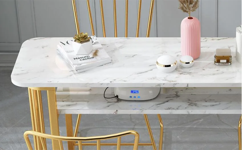 Compact Nordic Style Manicure Table Chair Set - 10