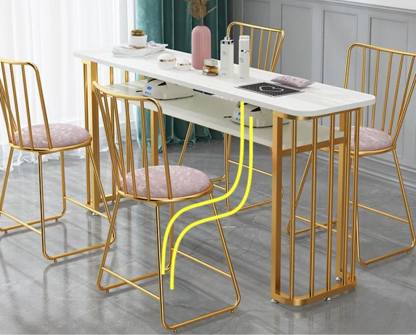 Compact Nordic Style Manicure Table Chair Set - 13