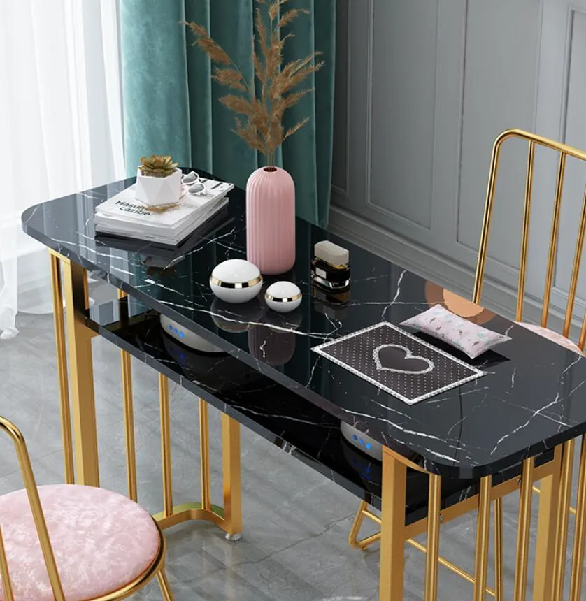 Compact Nordic Style Manicure Table Chair Set - 14