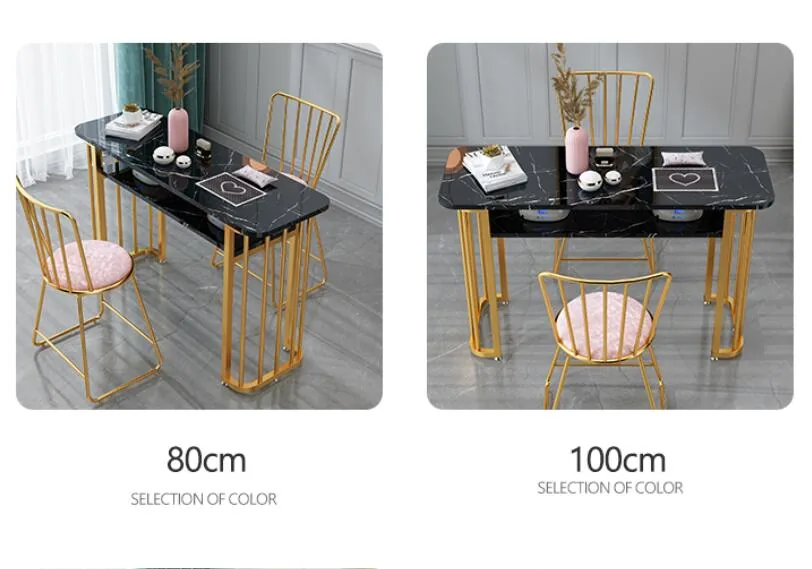 Compact Nordic Style Manicure Table Chair Set - 15
