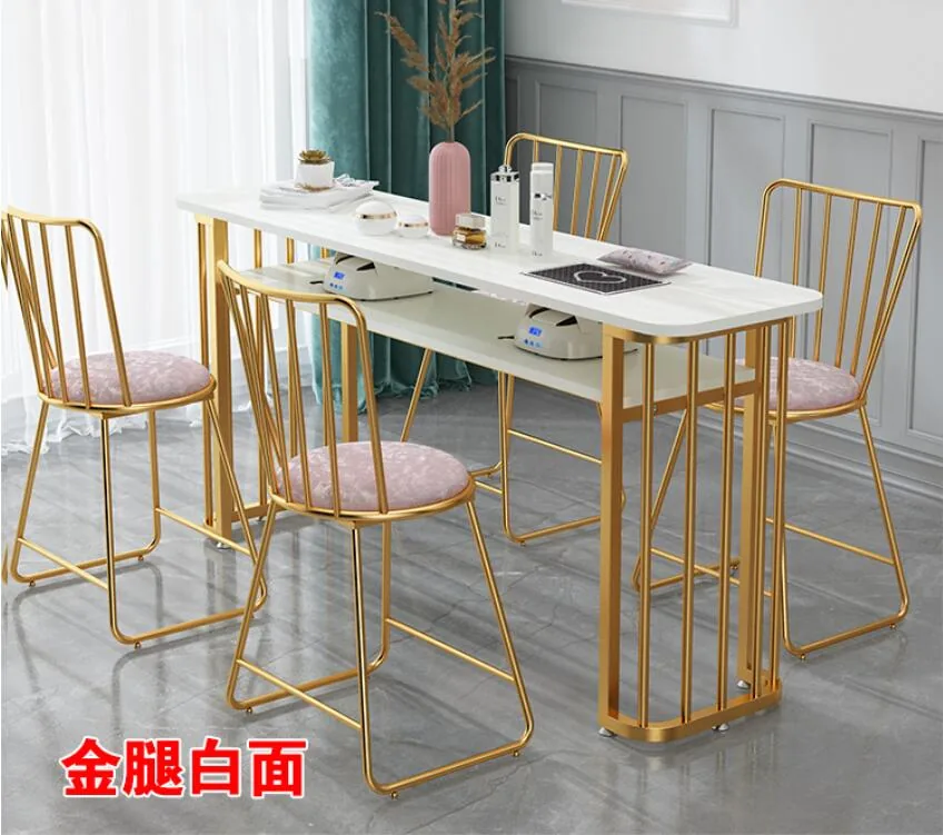 Compact Nordic Style Manicure Table Chair Set - 17