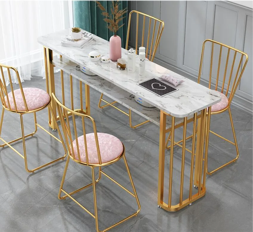 Compact Nordic Style Manicure Table Chair Set - 18