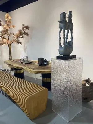 Display Base For Statues Roundrectangular Whiteblack Heightening Stand - 13