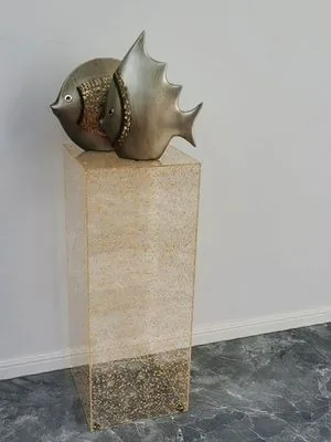 Display Base For Statues Roundrectangular Whiteblack Heightening Stand - 15