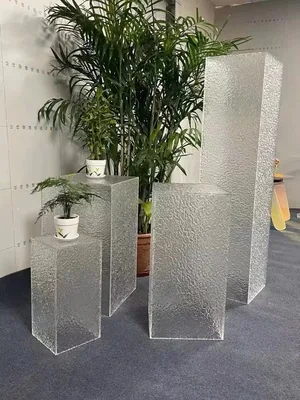 Display Base For Statues Roundrectangular Whiteblack Heightening Stand - 7