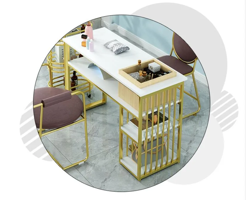 Double Layer Manicure Table Chair Set With Drawer Multifunctional - 11 Double Layer Manicure Table Chair Set With Drawer Multifunctional - 11