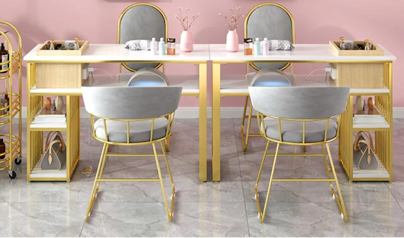 Double Layer Manicure Table Chair Set With Drawer Multifunctional - 7 Double Layer Manicure Table Chair Set With Drawer Multifunctional - 7