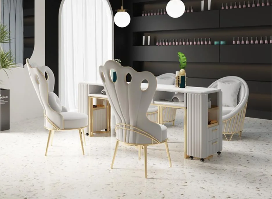 Double Marble Manicure Table Chair Set Iron Frame Singledouble Option - 11 Double Marble Manicure Table Chair Set Iron Frame Singledouble Option - 11