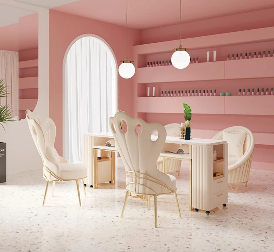 Double Marble Manicure Table Chair Set Iron Frame Singledouble Option - 13 Double Marble Manicure Table Chair Set Iron Frame Singledouble Option - 13
