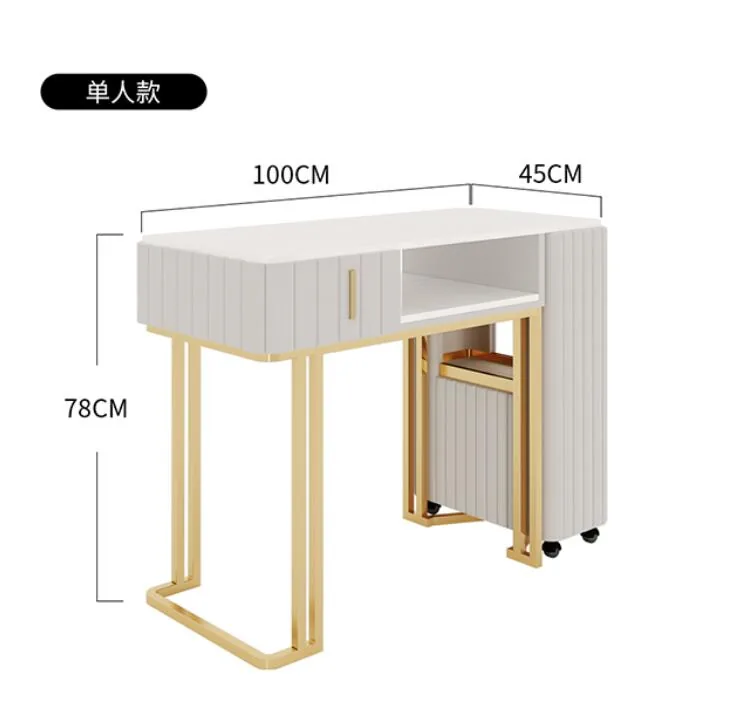 Double Marble Manicure Table Chair Set Iron Frame Singledouble Option - 17 Double Marble Manicure Table Chair Set Iron Frame Singledouble Option - 17