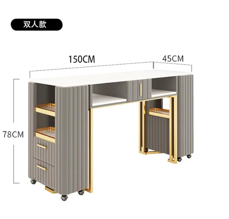 Double Marble Manicure Table Chair Set Iron Frame Singledouble Option - 18 Double Marble Manicure Table Chair Set Iron Frame Singledouble Option - 18