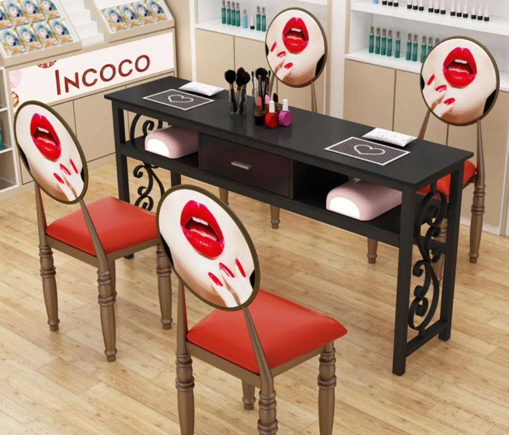 Economical Double Seat Manicure Table And Chair Set Simple Design - 19